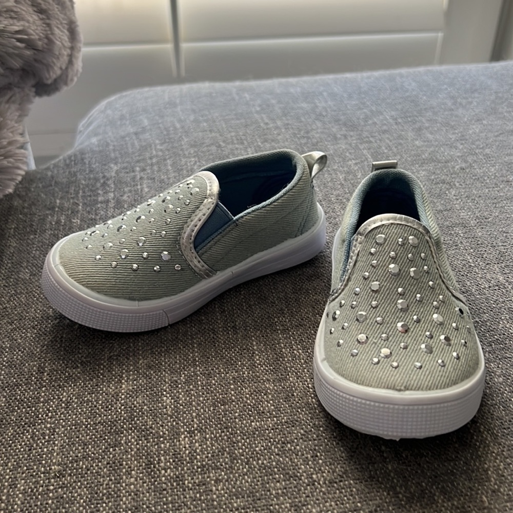 First steps baby shoes with rhinestones size 6
